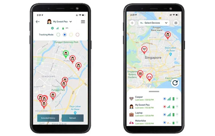 What tracking looks like on the app. (Image Source: Tack One)