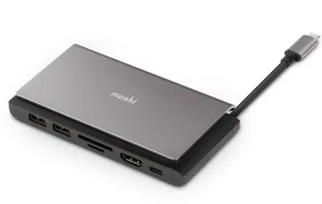 The Moshi Symbus Mini's connecting cable can be stowed away for storage. (Image source: Moshi)