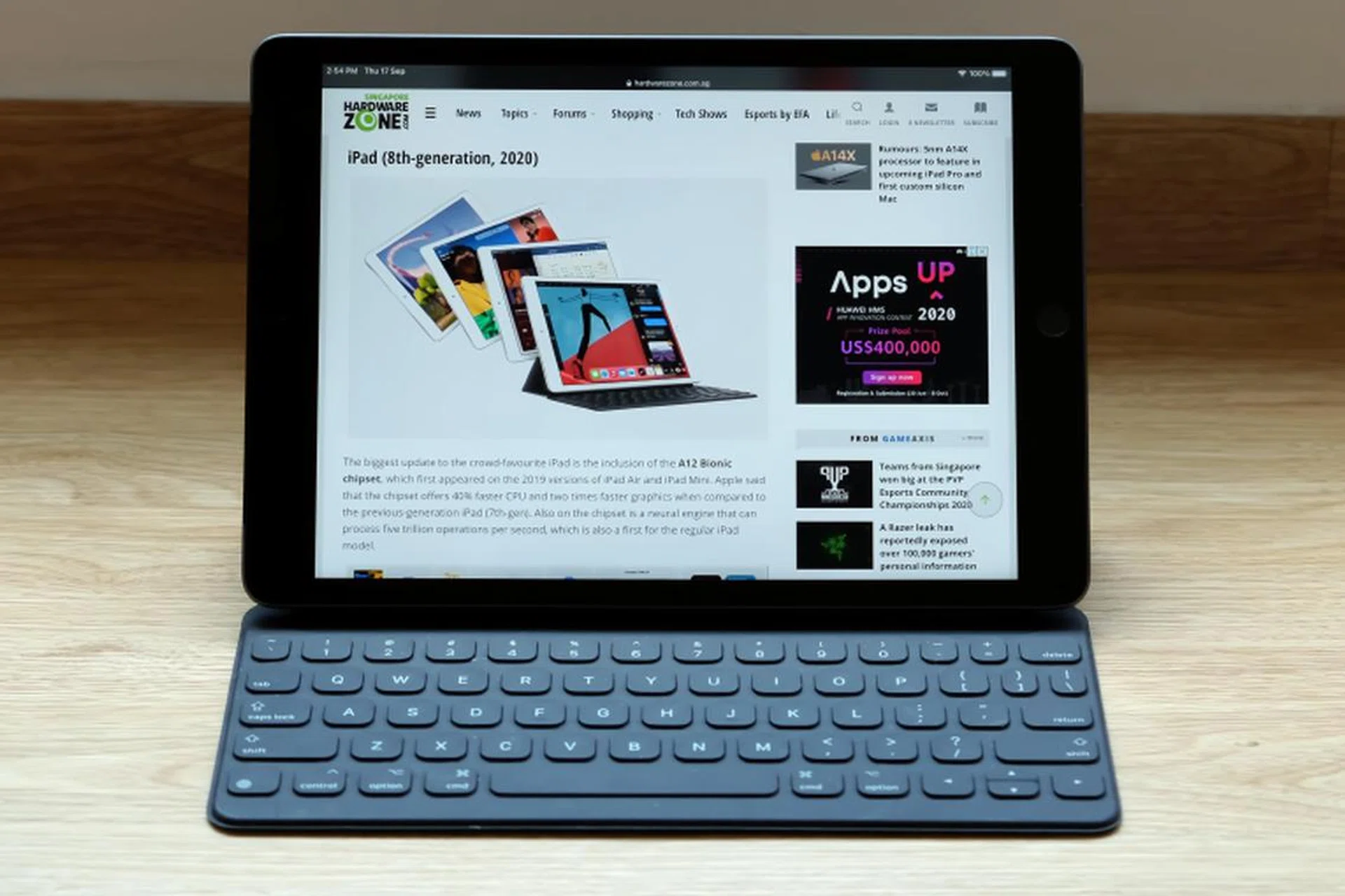 This is the new 8th-generation iPad.