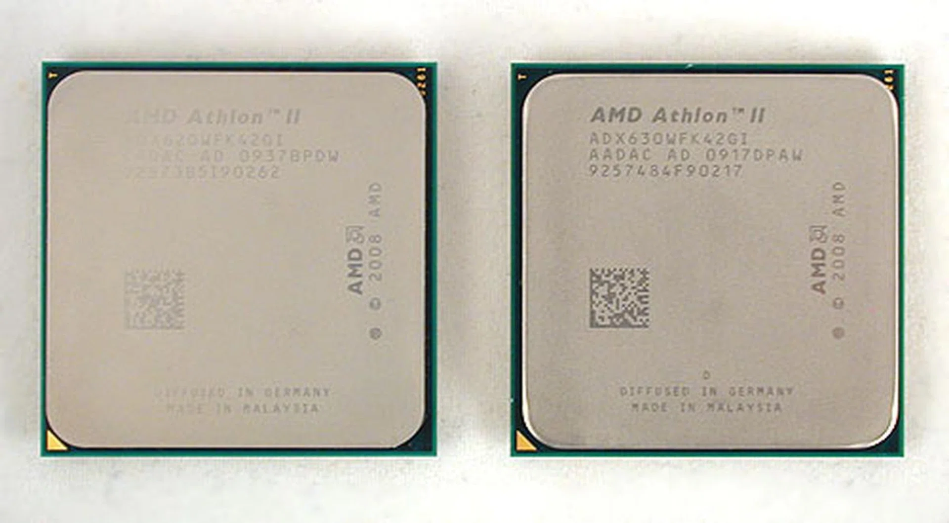 The AMD Athlon II X4 630 and 620.