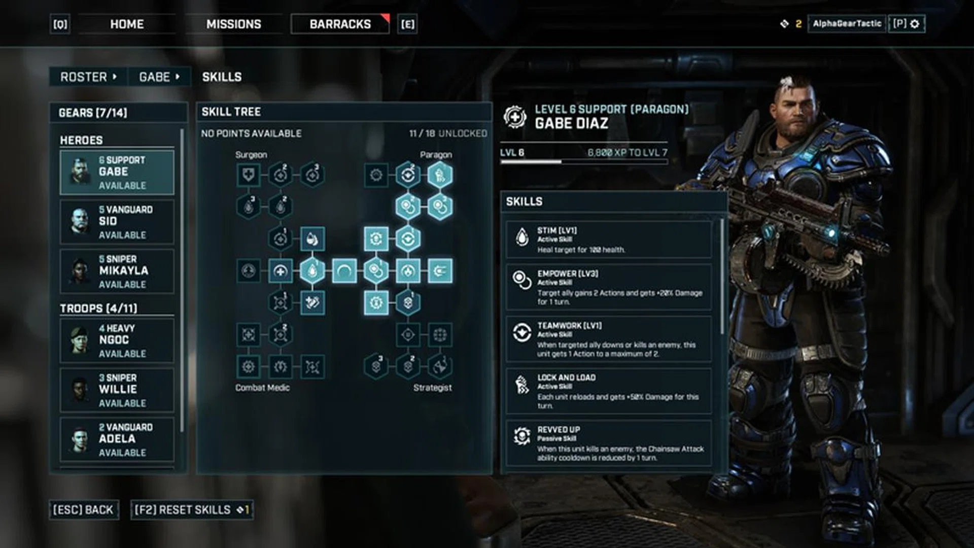 The skill tree provides the game with a great deal of replayability. Characters can be adjusted towards a style of gameplay that might be outside of their class, or they could just maximise their class output. You could have three different Support characters, and they could all play differently - and that's awesome. | Image: Xbox Game Studios