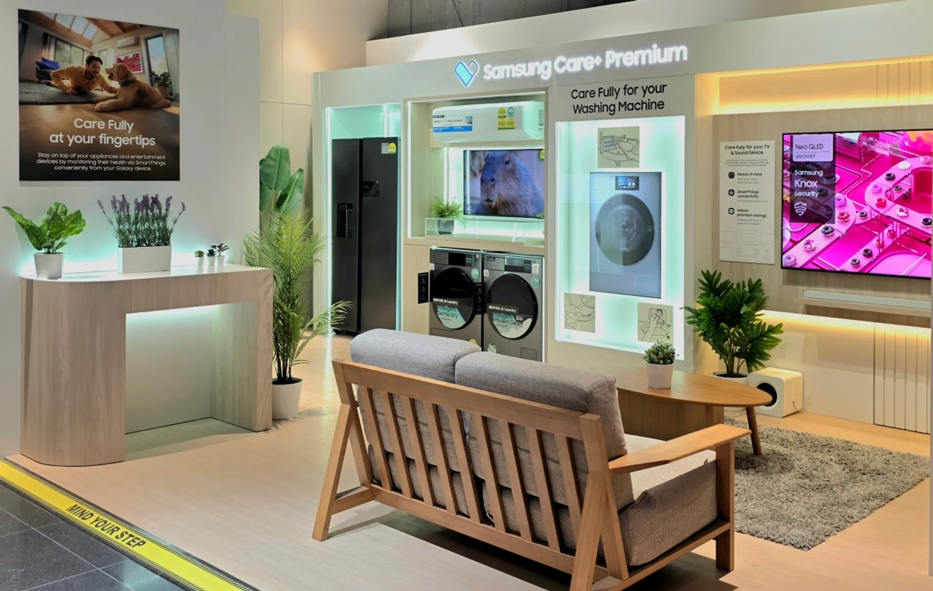 Samsung Care+ Premium zone at Samsung Experience Store in Vivocity.