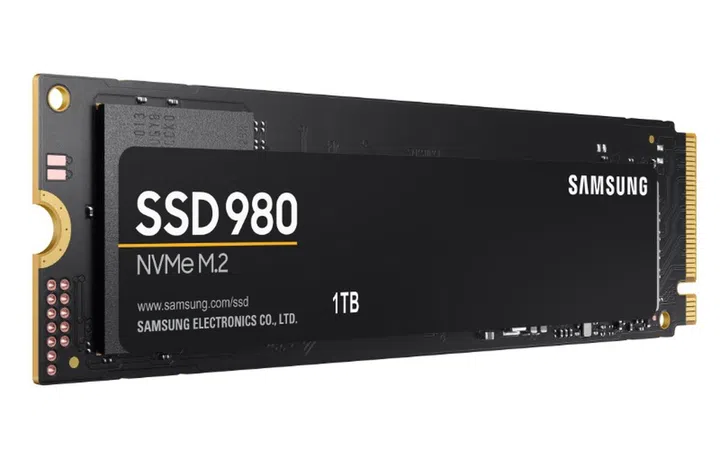 The new Samsung 980 NVMe SSD. (Image source: Samsung)