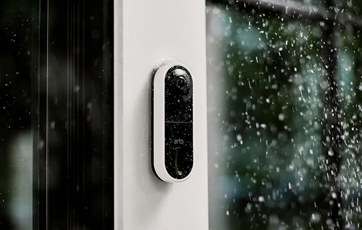 Arlo's rendition of their Weather-resistant Design feature on the Arlo Video Doorbell.