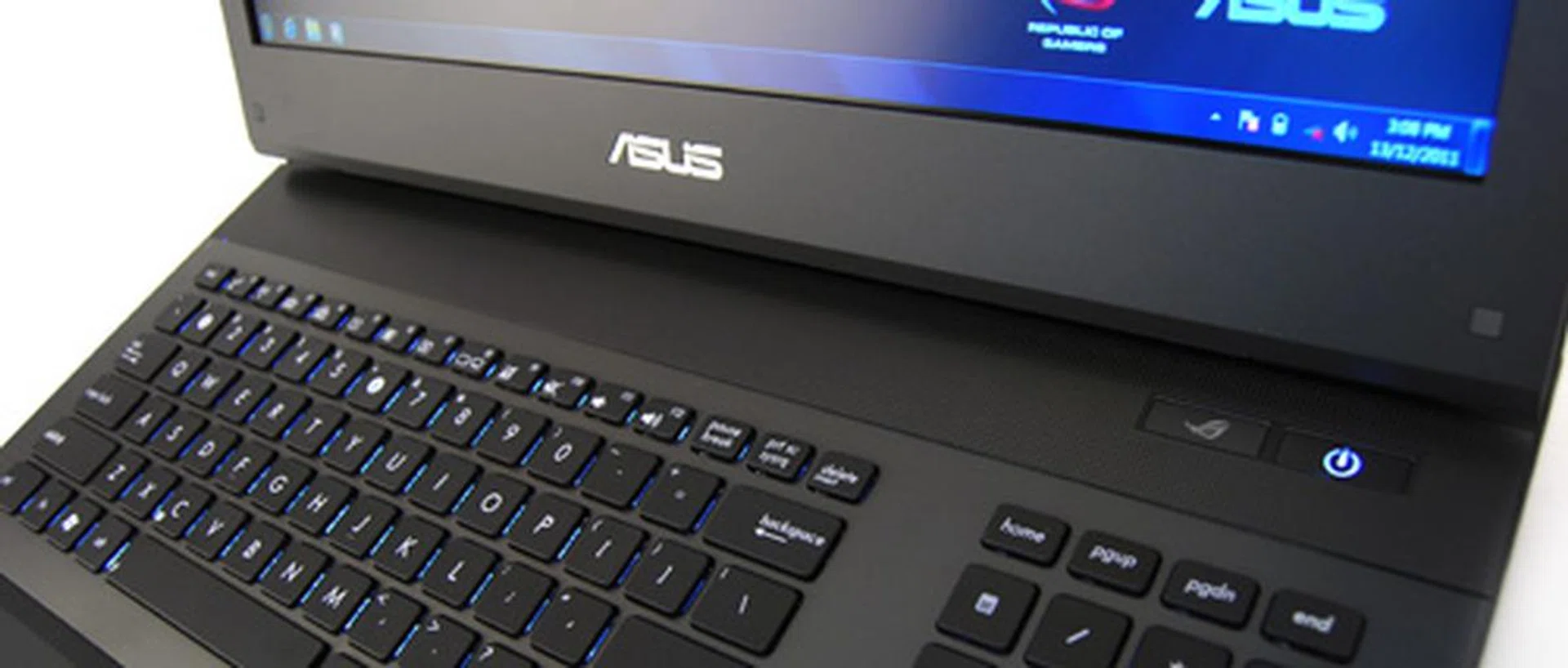 Audio is provided via a single speaker bar found above the keyboard.