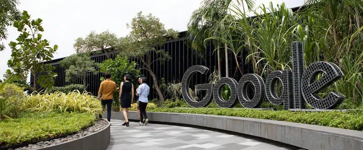 Rooftop garden of Google's HQ in Singapore. Credit: Google.