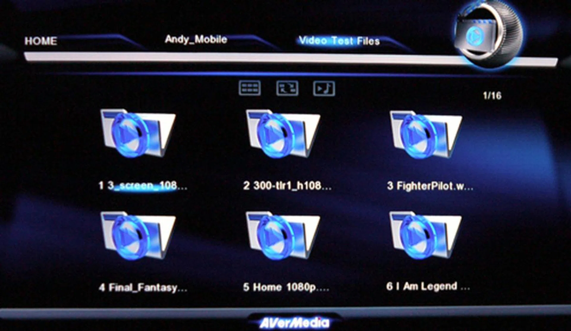 Here's how your video files are listed. It doesn't offer any preview function though unlike the Linux GUI found on the ASUS O!Play Air HDP-R3.