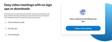 Skype's Meet Now feature allows you to setup a group video call and invite participants even if they do not have an account.