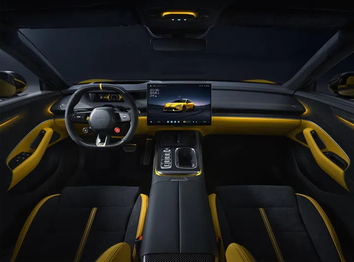 Upgraded sports seats help keep occupants in place during hard cornering. Photo: Xiaomi