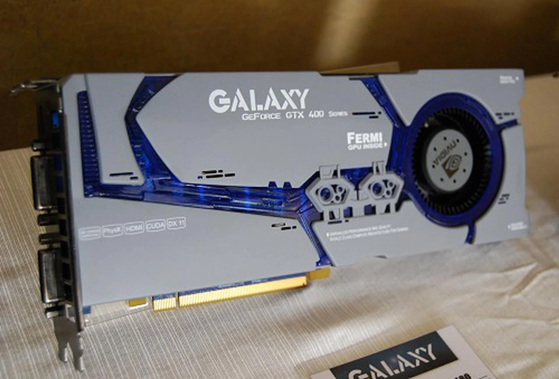 How about a custom cooled GeForce GTX 480? Galaxy has that in its pipeline too - stay tuned!