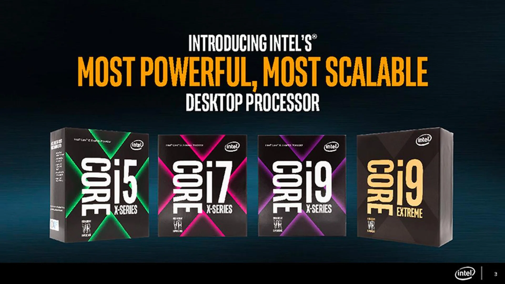 Intel's new Core X family includes everything from affordable 4-core chips to monstrous 18-core processors. (Image Source: Intel)