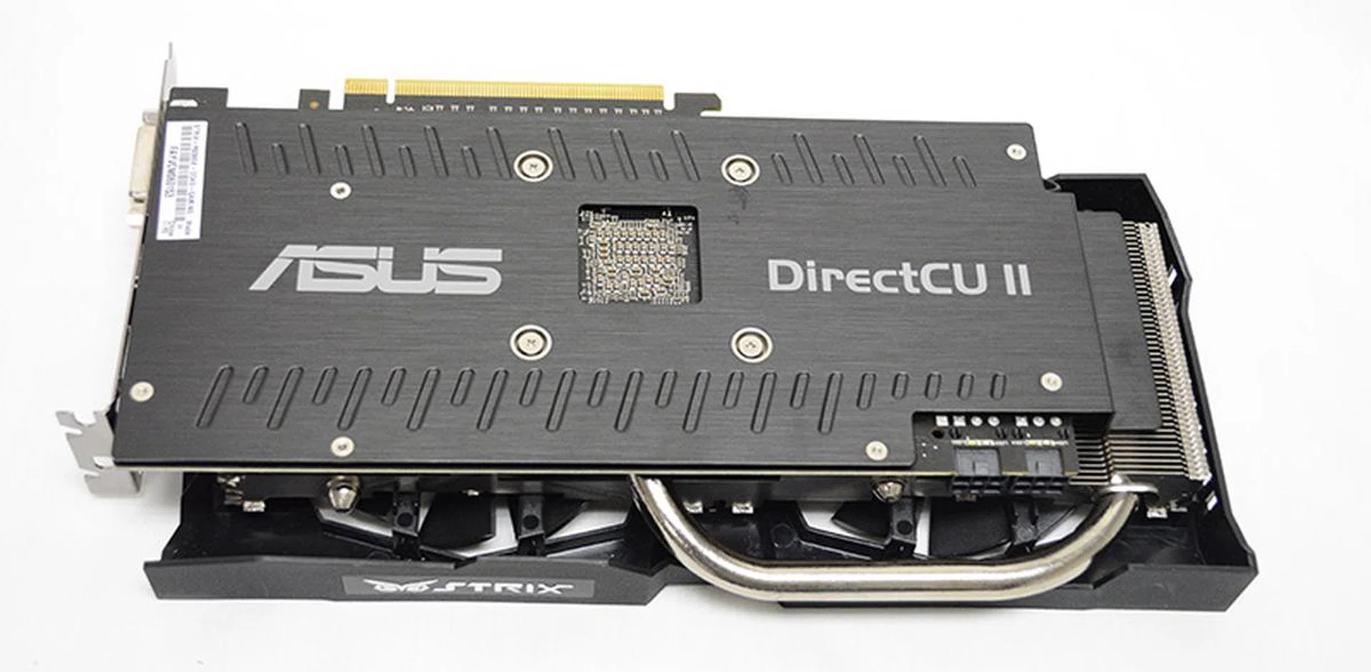 The card features a metal backplate for additional support.