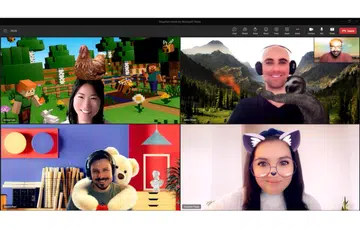 Add some visual fun to your video chats. Image source: Microsoft. 