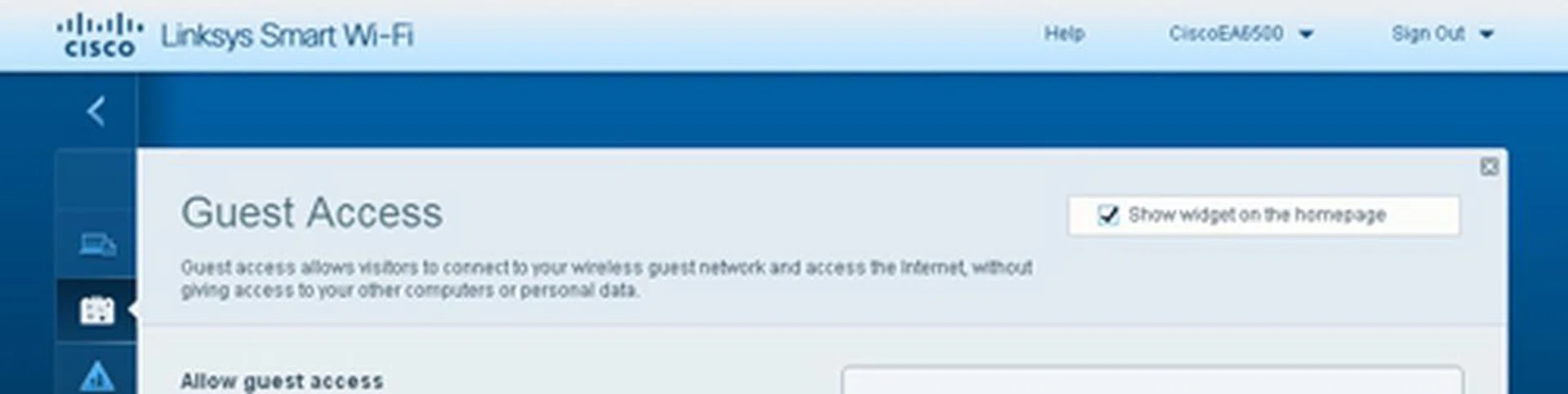 The top bar changes color from dark blue to light blue when you log in in to the router locally.