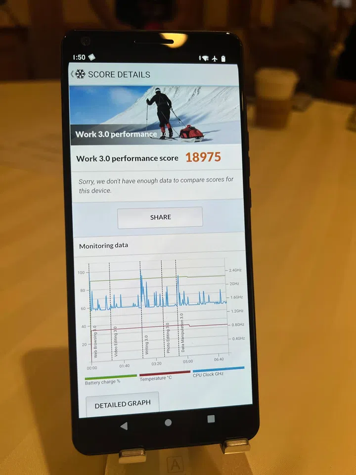 Running PCMark for Android Work 3.0.