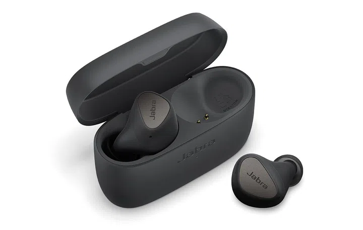 Jabra Elite 4 true wireless earbuds.
