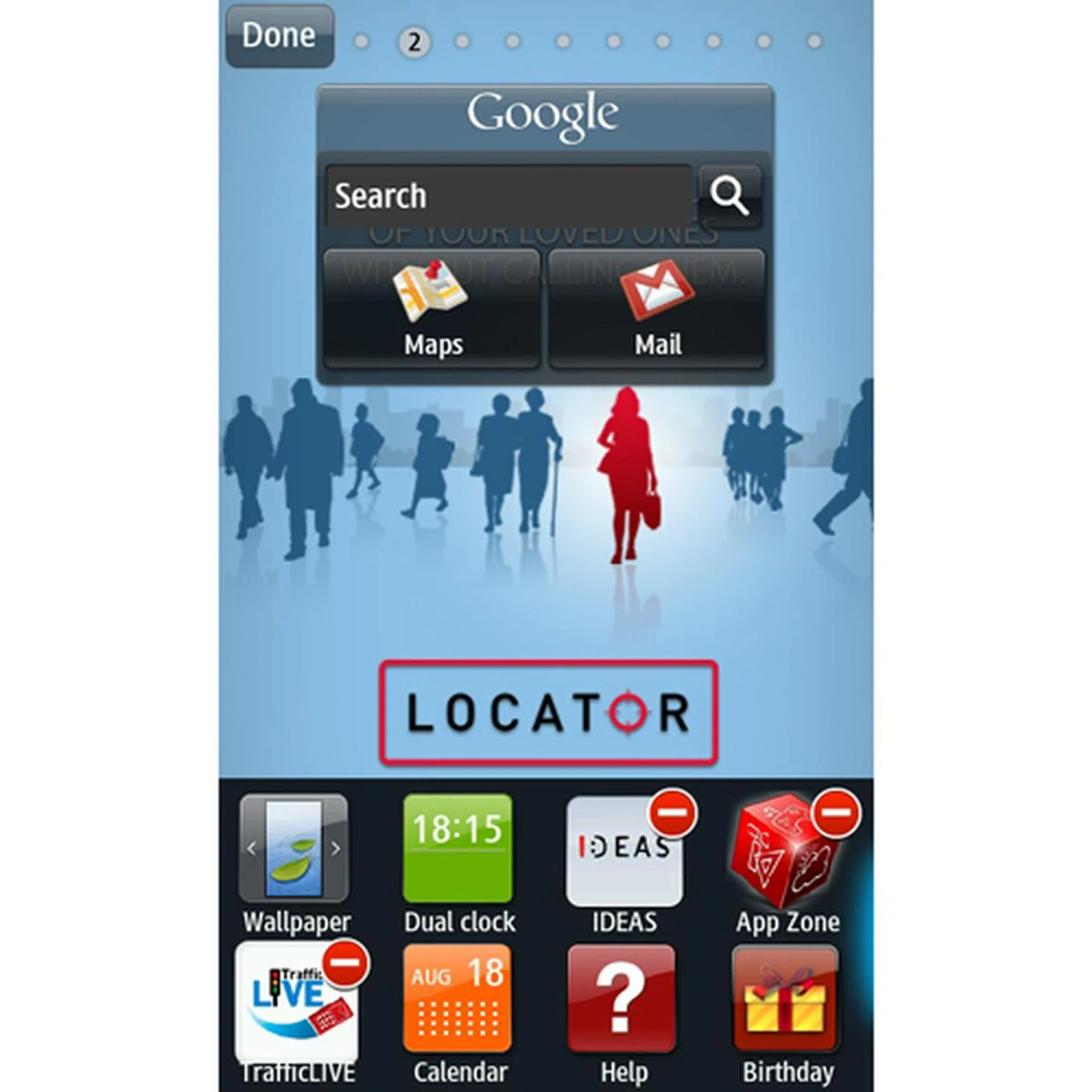 Besides the three customizable shortcuts, you can add more widgets onto the home screen.