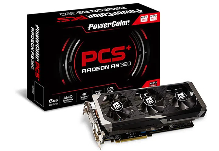 PowerColor PCS+ R9 390X. (Image Source: PowerColor)