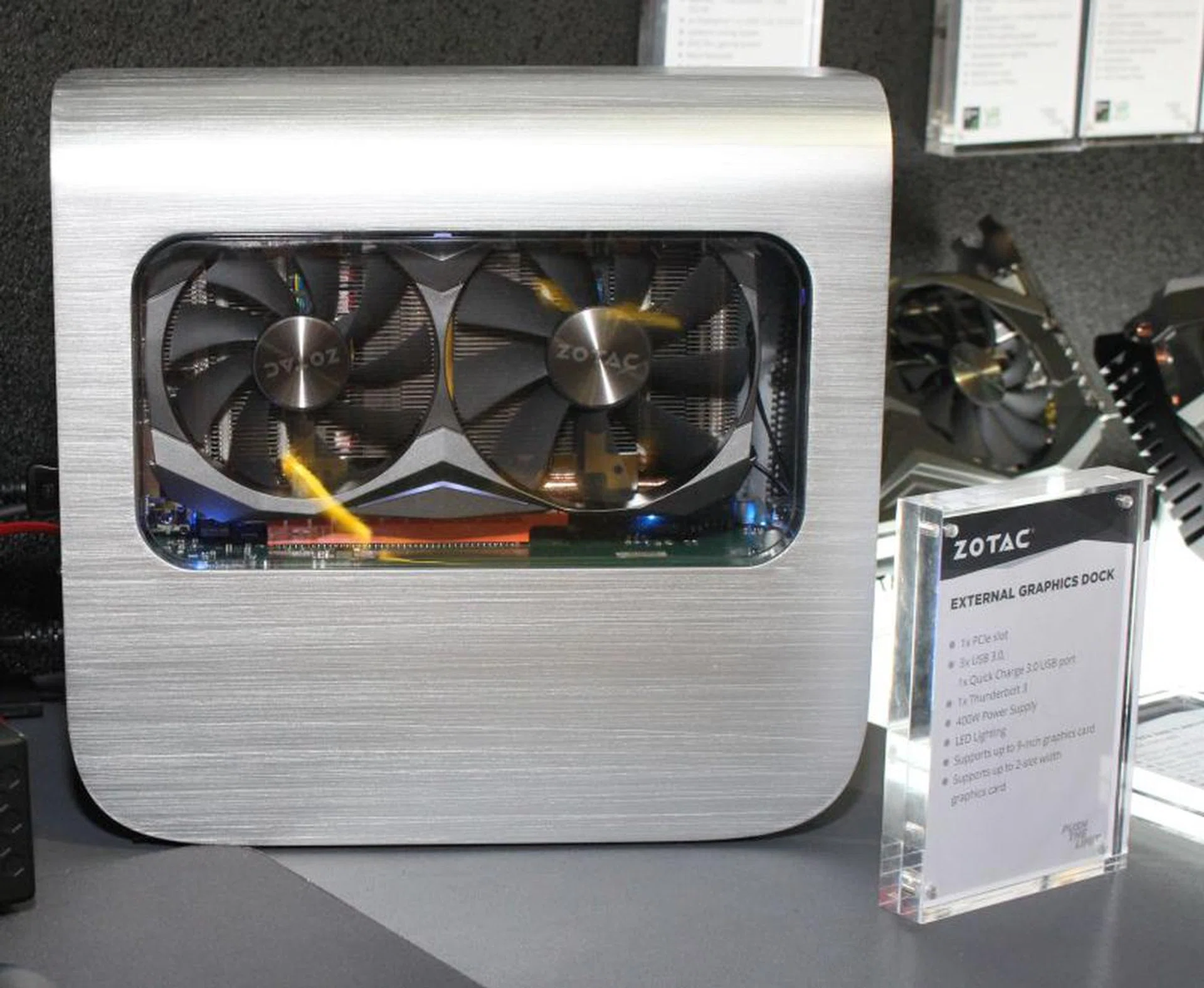 Behold! Zotac's very own external graphics enclosure and docking station.