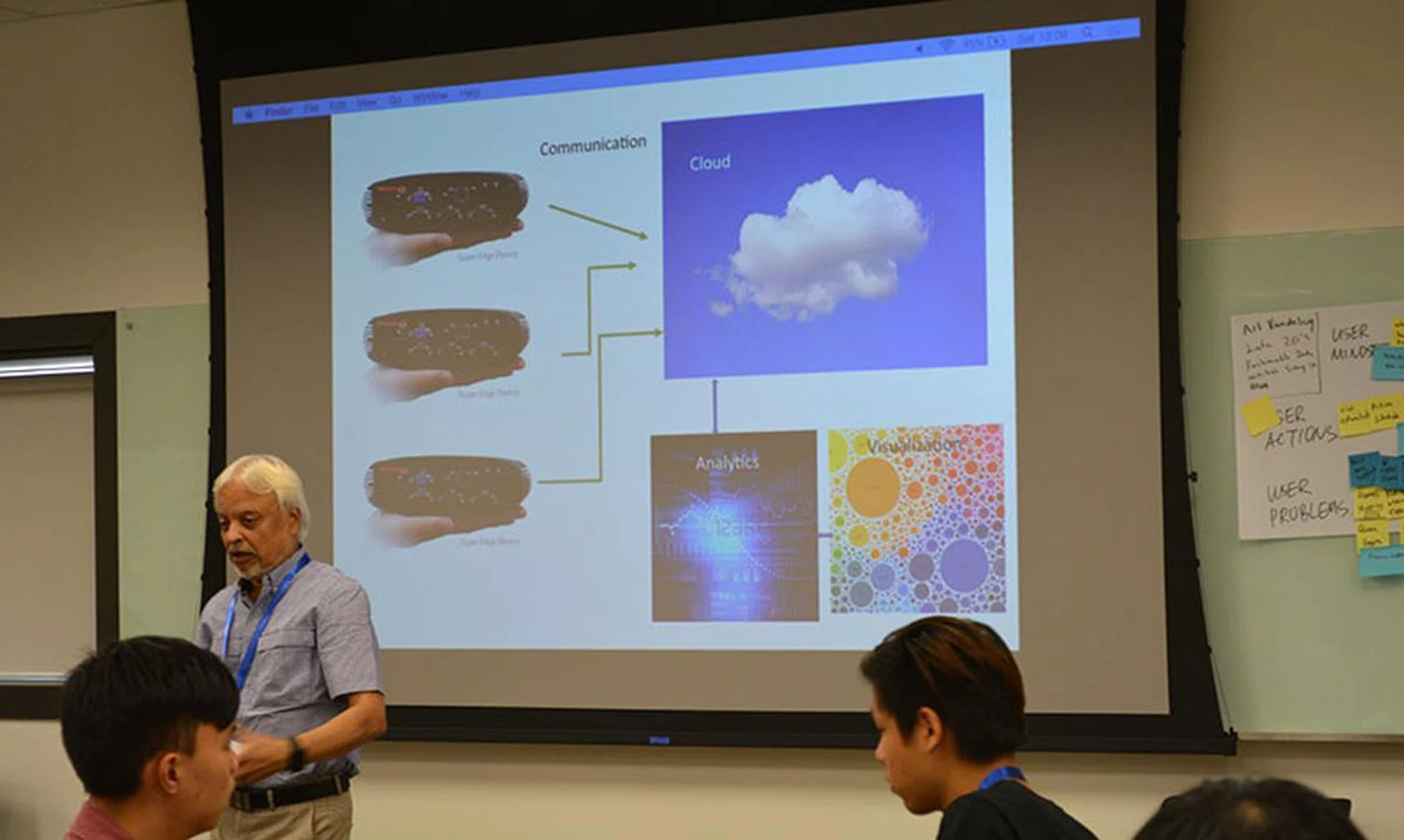IoT devices communicate with the cloud and have multiple uses in data analytics and visualization.