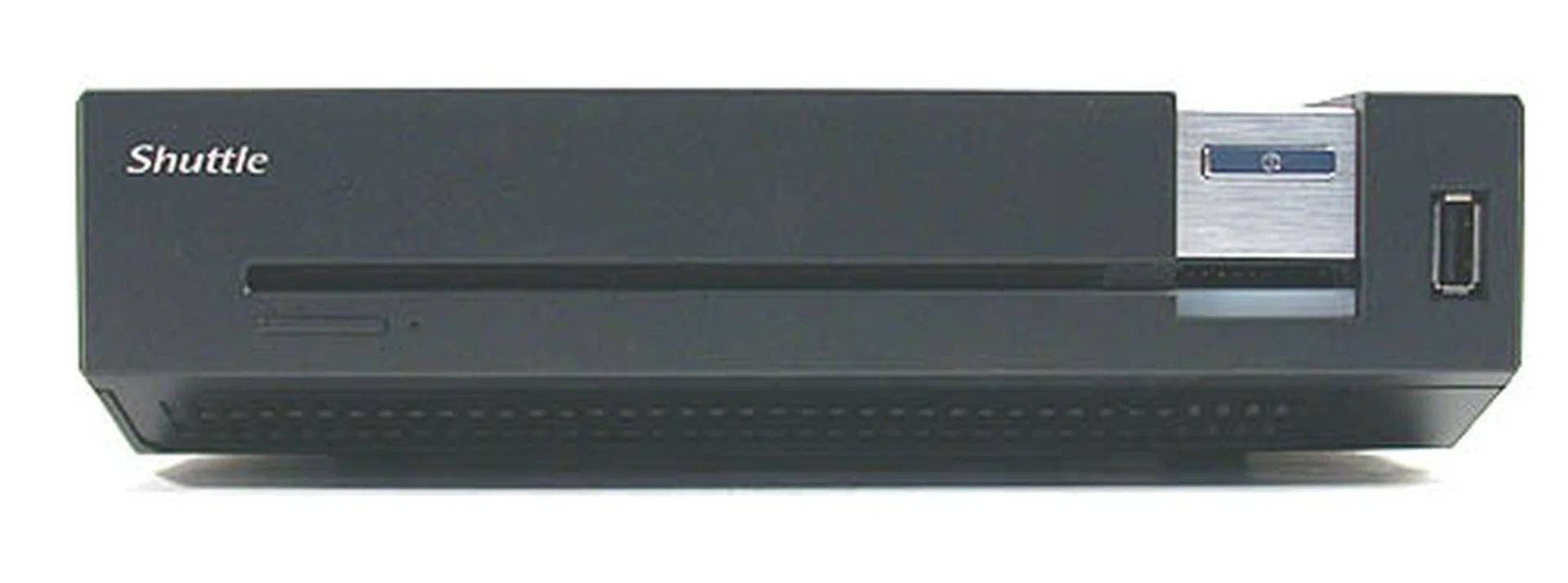 We liked the slim slot loaded DVD drive (dual-layer burner) as it certainly reminded us of a console. The lack of a hard drive indicator may irk some of you, but bodes well for a media PC used in a dark room; blinking lights do distract the movie experience. The exposed USB2.0 port however disrupts the outward appearance.