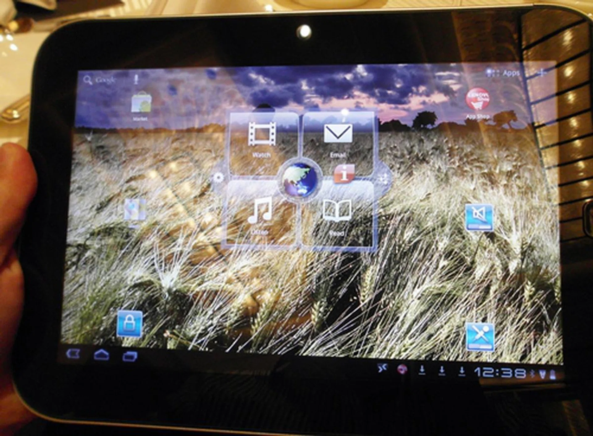 The generous 10.1-inch screen makes viewing multimedia content on the Lenovo IdeaPad Tablet K1 an enjoyable experience albeit too reflective.