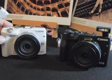 The EOS M3 is available in white and black.