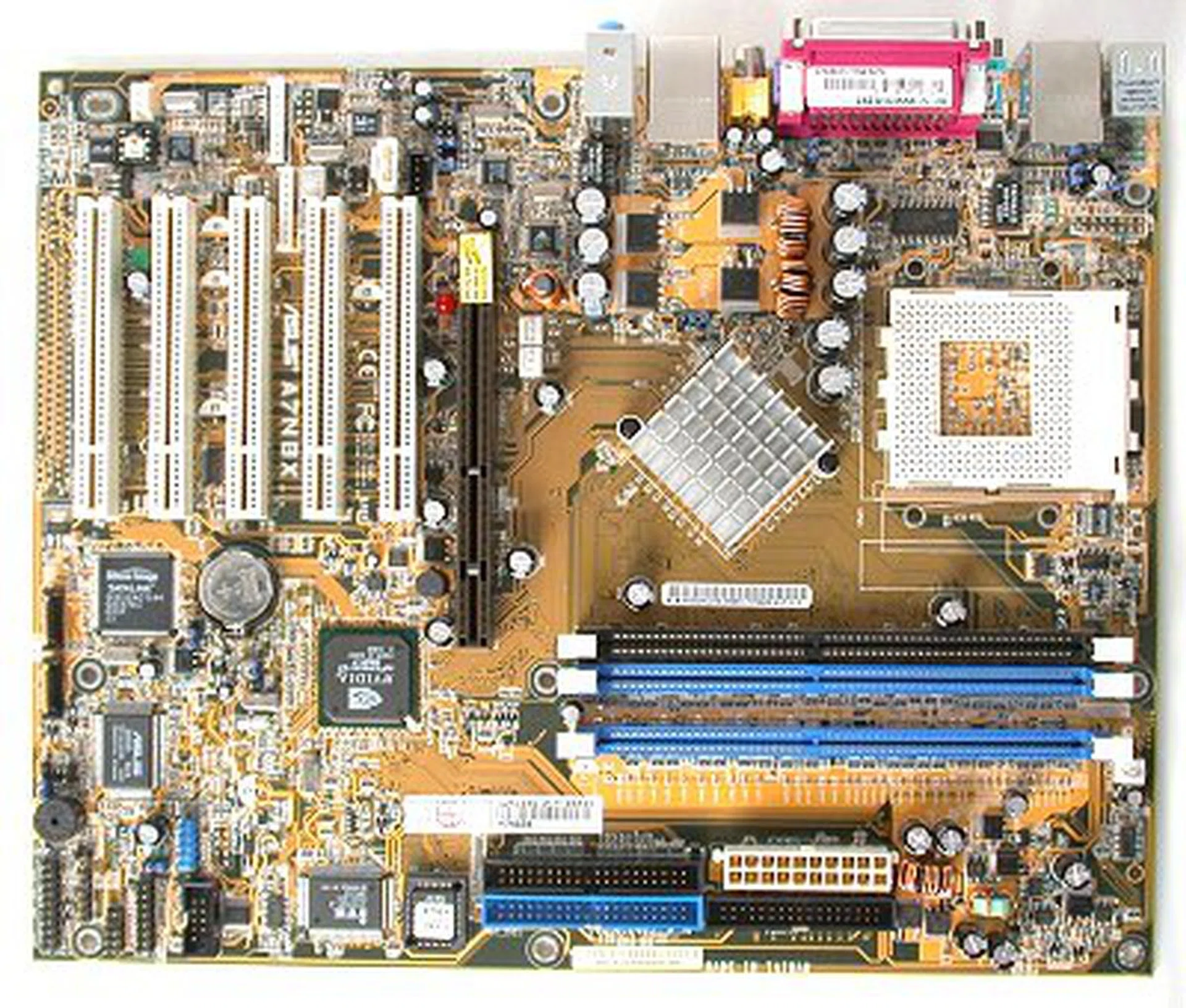 The ASUS A7N8X Deluxe wasn't cheap but it was packed full of featuresm like dual IEEE-1394 Firewire ports, dual LAN ports and Serial-ATA RAID, along with ASUS' proprietary applications. 