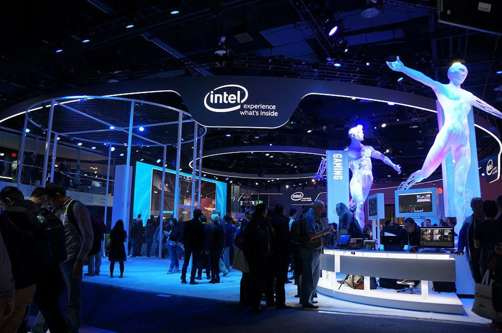 Intel’s booth.