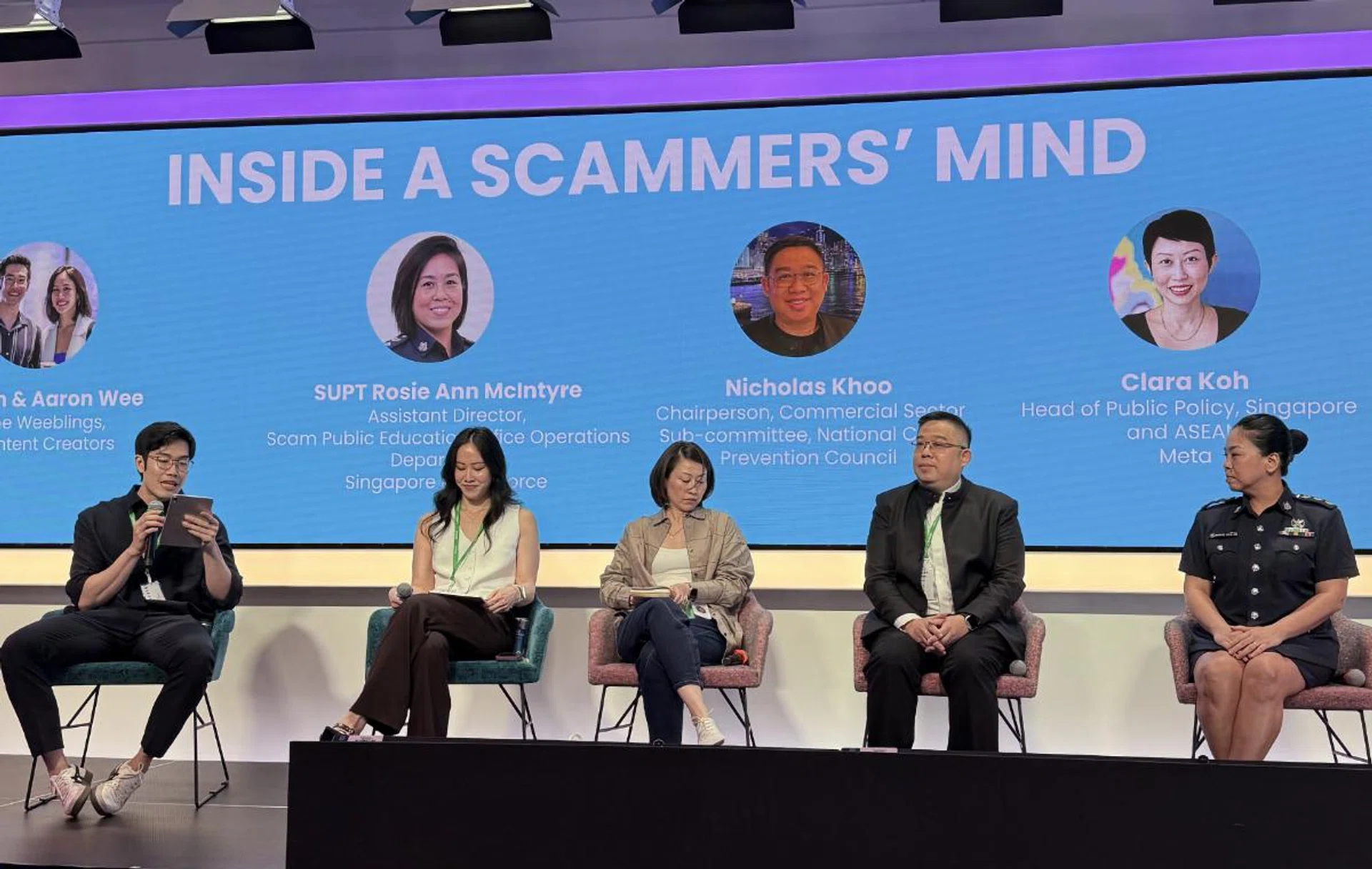 The panel for “Inside a Scammer’s Mind”.