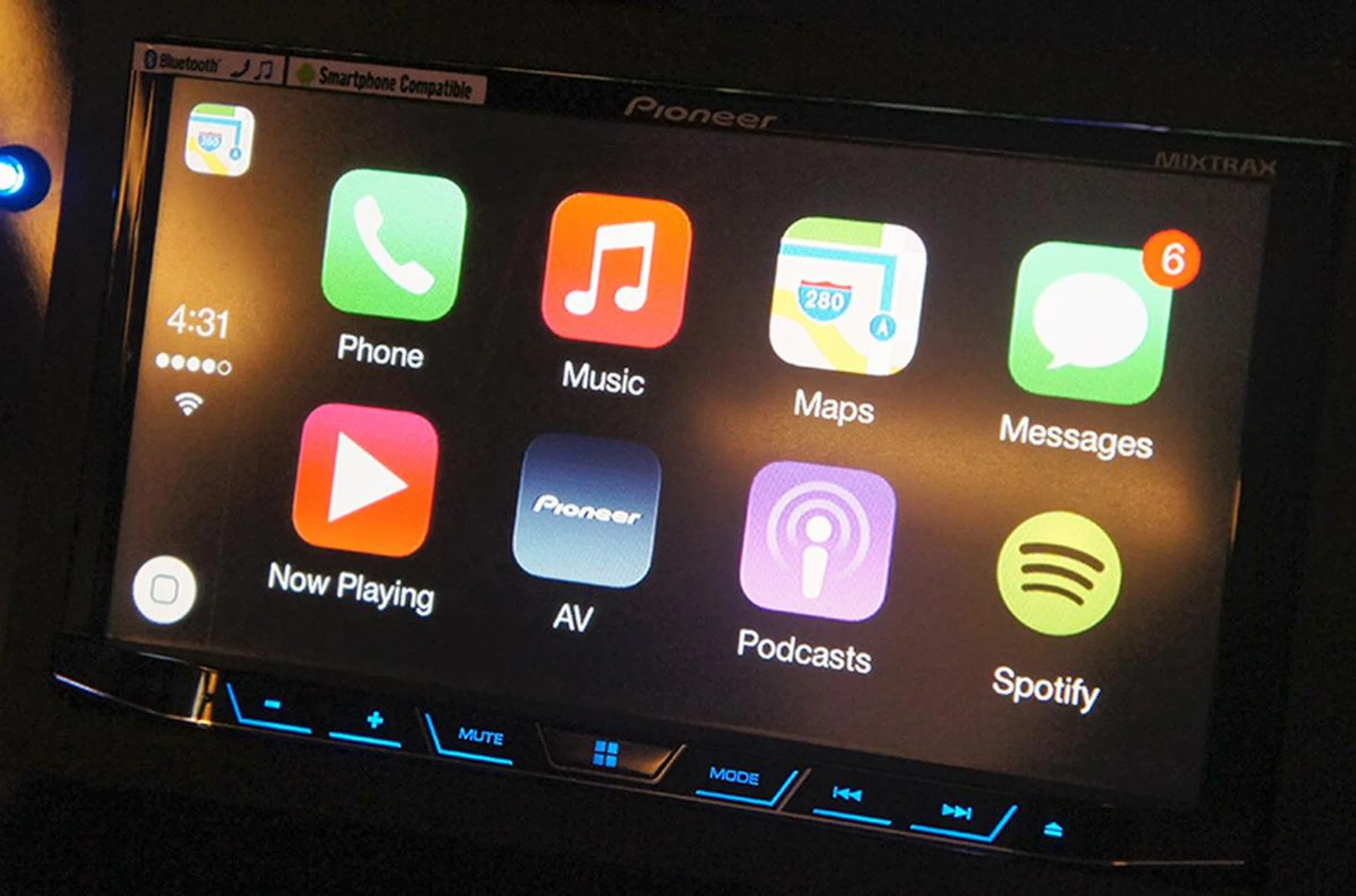 Pioneer is the first aftermarket in-car entertainment manufacturer to offer Apple CarPlay compatibility.