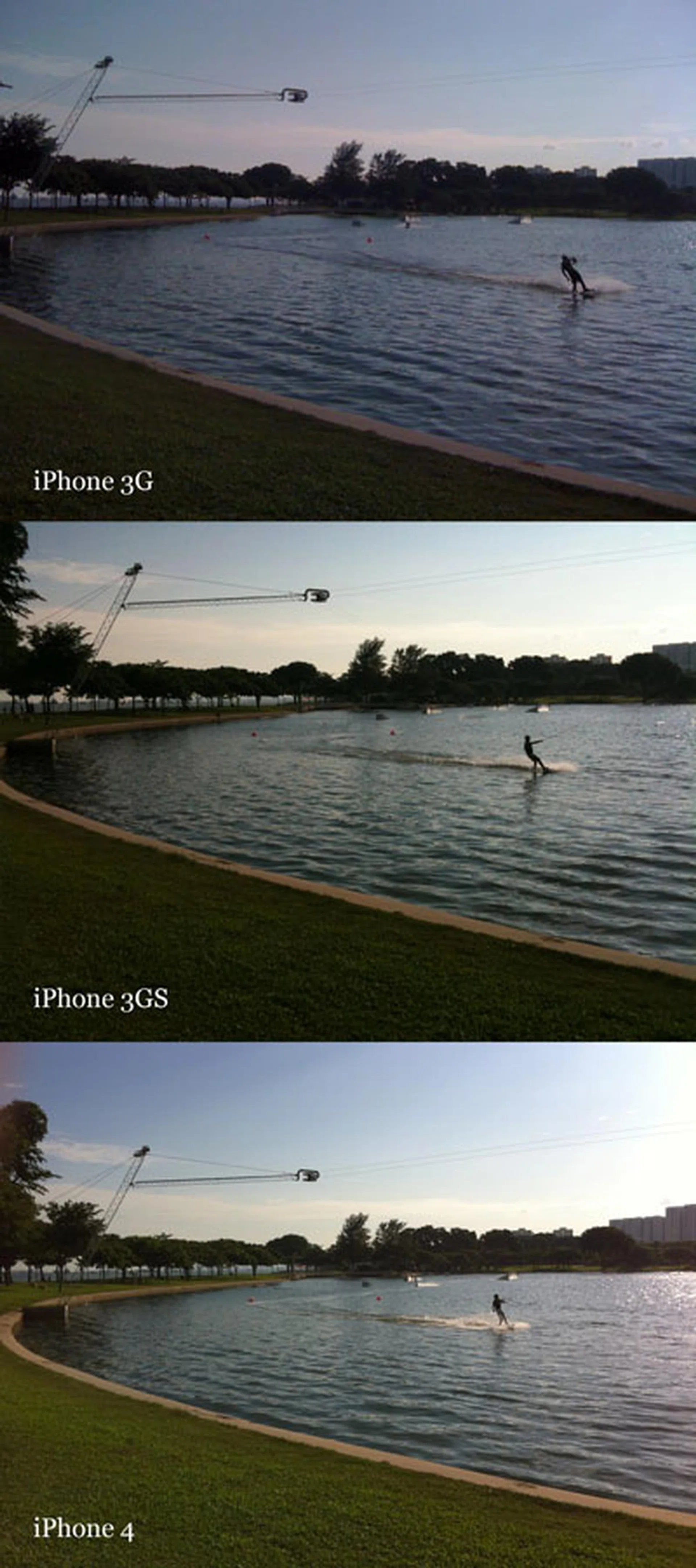 While the 3G has blown the exposure, the iPhone 4 nails it - with more detail to boot (image sizes have been scaled down to match the 3G's smaller resolution).
