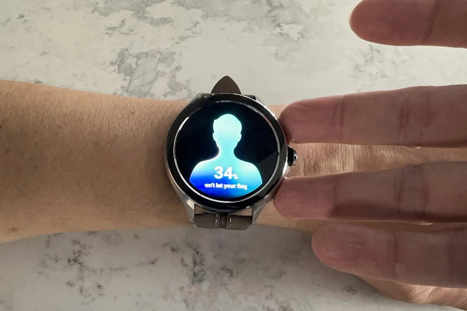 You can take a body composition reading (fat, protein, muscle mass, etc) exactly like how it's done on Samsung's Galaxy Watch4, Watch5, and Watch6.