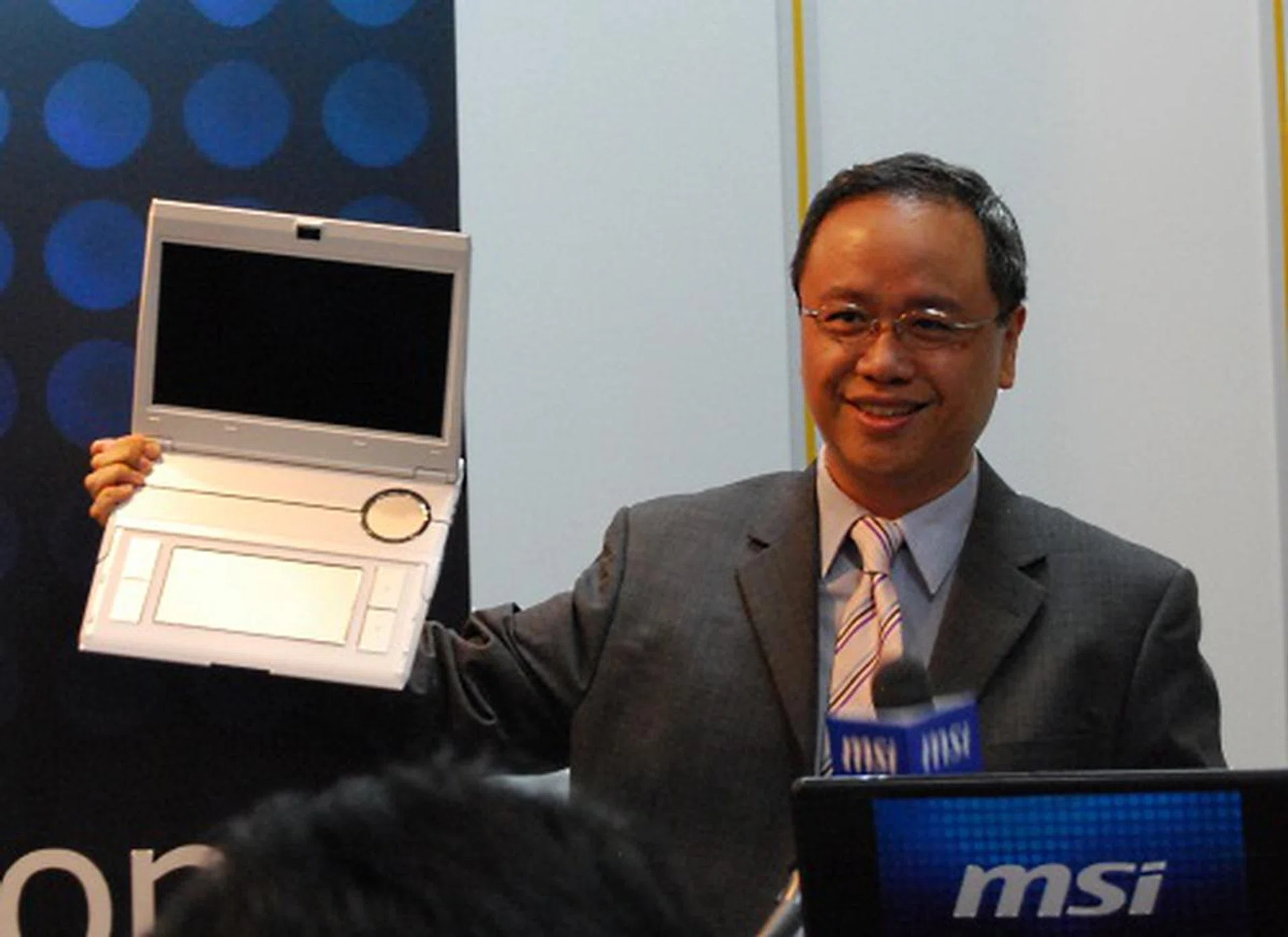 Another recent and notable product from MSI is this prototype Sketch Book, which features a sensor pad for sketching that can be turned around to reveal a keyboard and vice versus. It's an interesting twist on the tablet concept. 