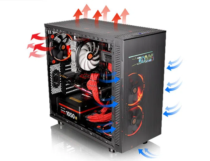 A wide range of cooling configurations are supported. (Image Source: Thermaltake)