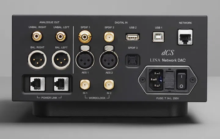 The dCS Lina DAC's inputs and outputs. (Image source: dCS)