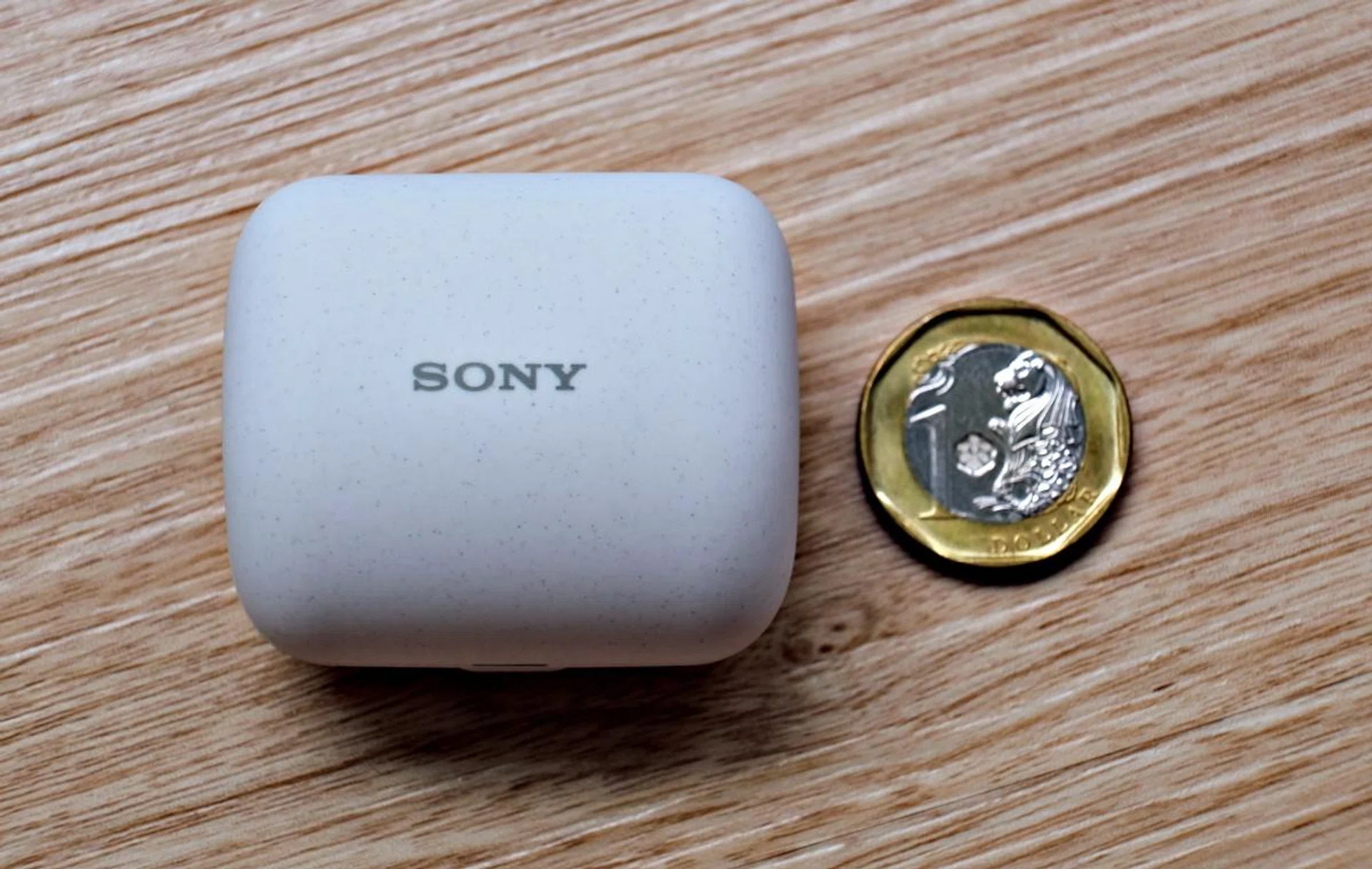 The charging case is really small.