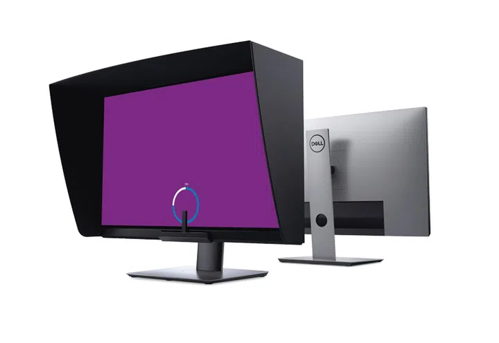 The Dell UltraSharp UP2720Q monitor features a built-in