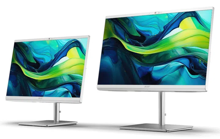 The two different sized displays. Image source: Acer.