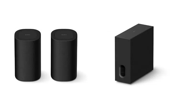 The new Sony speakers and subwoofer. Photo: Sony.