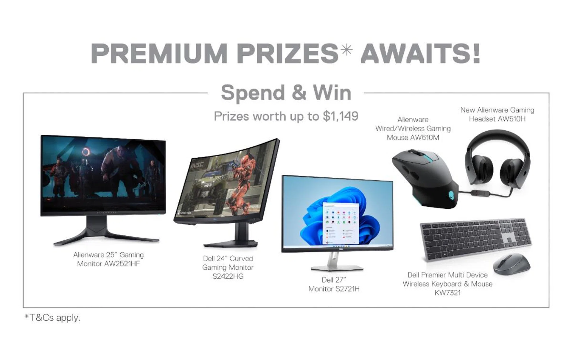 Win great prizes as you spend in the store! Click to view a larger image. (Image source: Dell.)