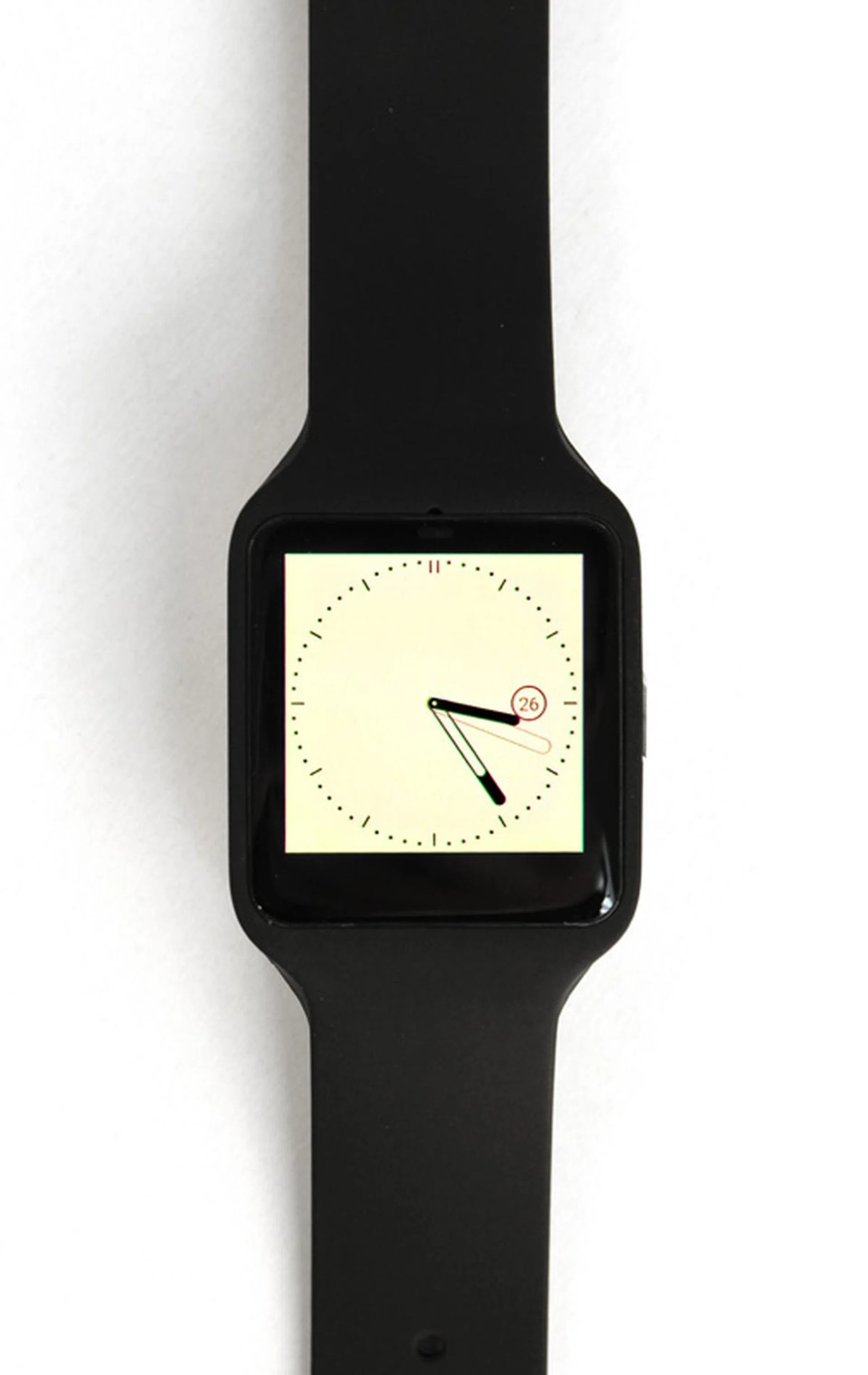 The display on the SmartWatch 3 is really yellow. It's very obvious on white watch faces.