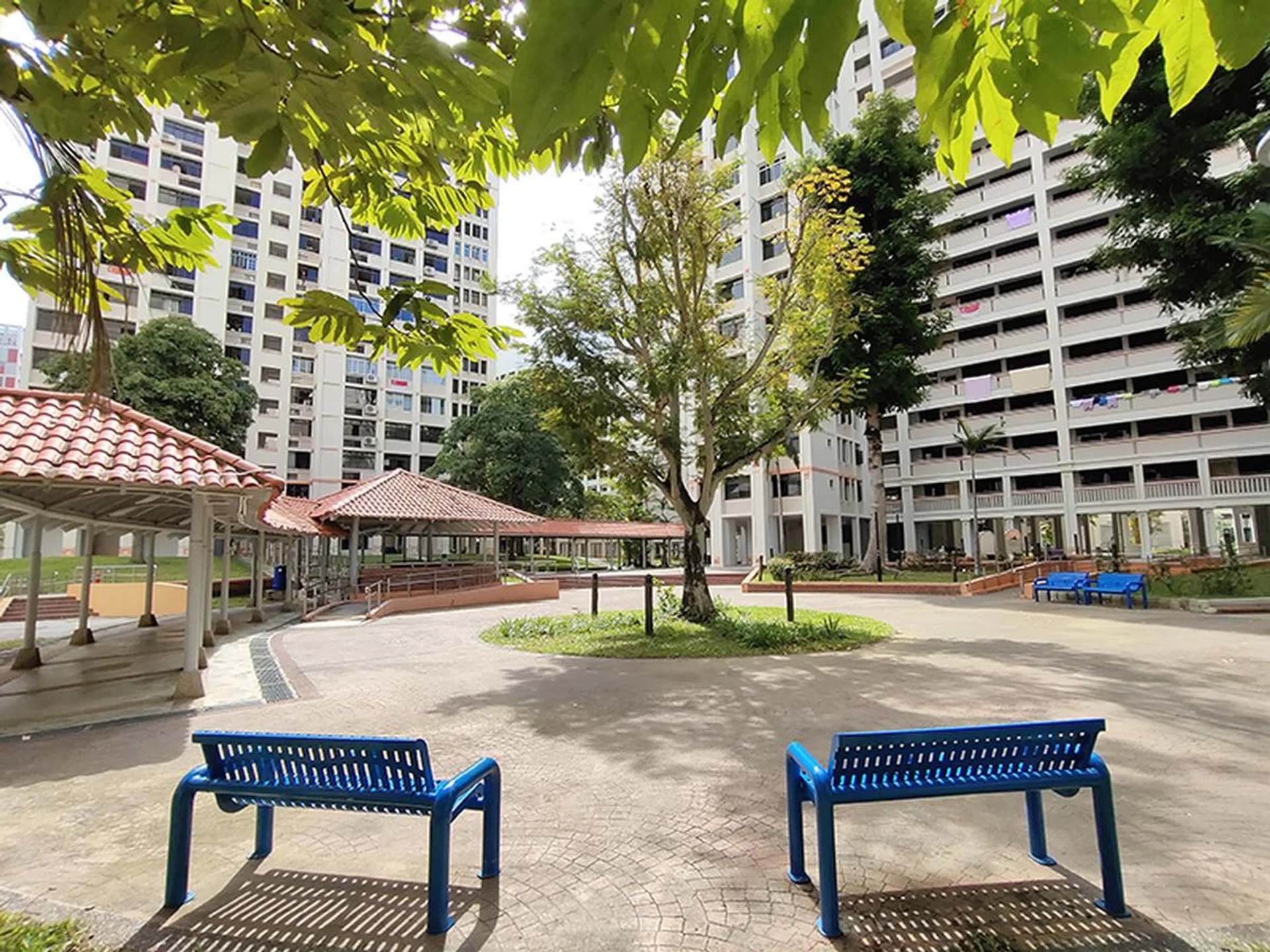 Super-wide-angle shot from the same position as above, using the dedicated super-wide-angle feature built into the camera app. Slight lens distortion seen, which is typical of wide-angle lens types.