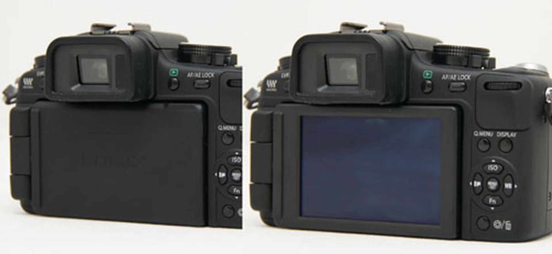 The G2 comes with an articulating LCD screen which can be folded back in to protect it.