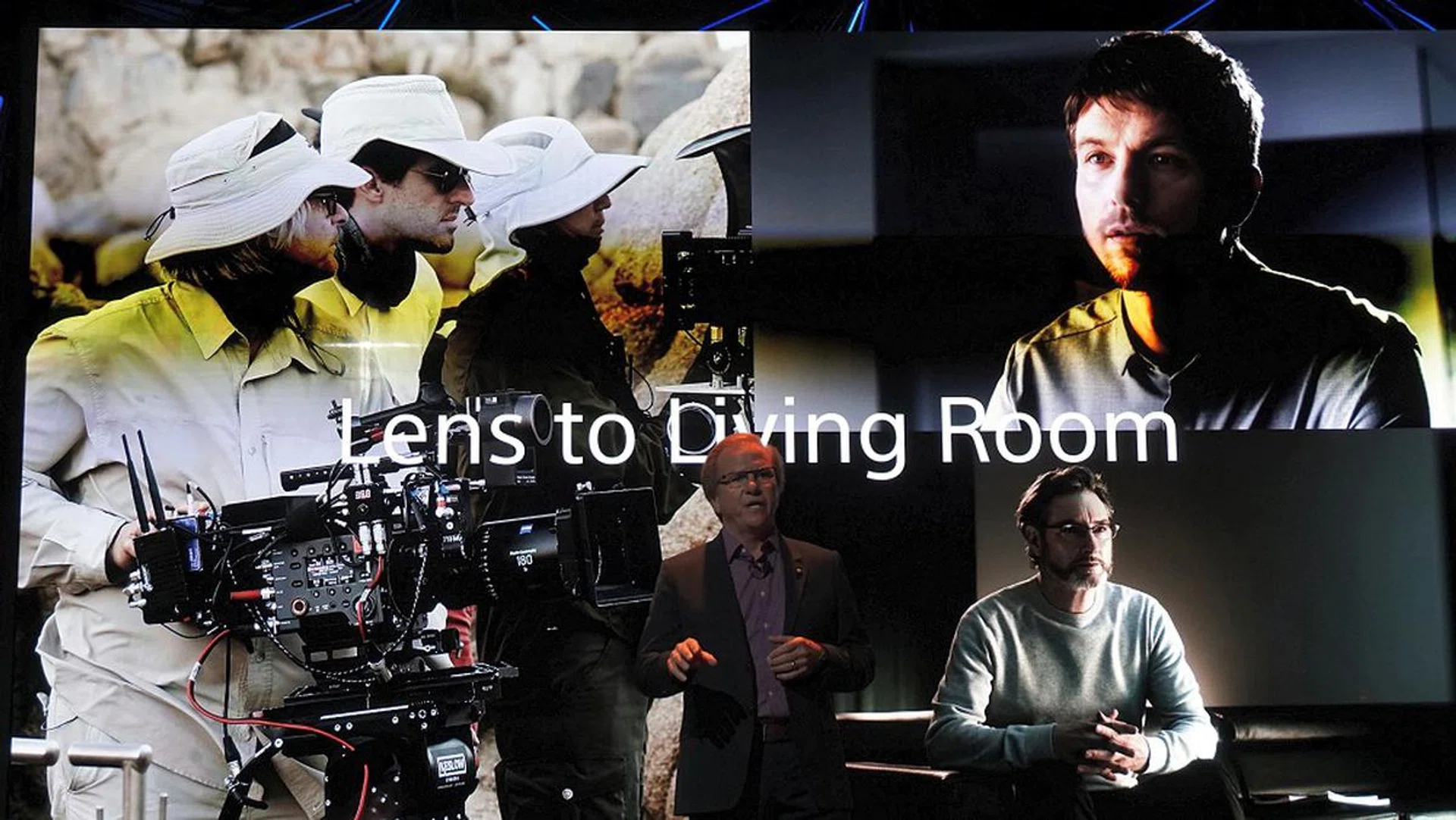 Mike Fasulo, President and COO of Sony Electronics North America, sharing some of Sony's goals, such as the lens to living room concept that anchors Sony's goal of delivering products from the production house all they way down to personal devices.