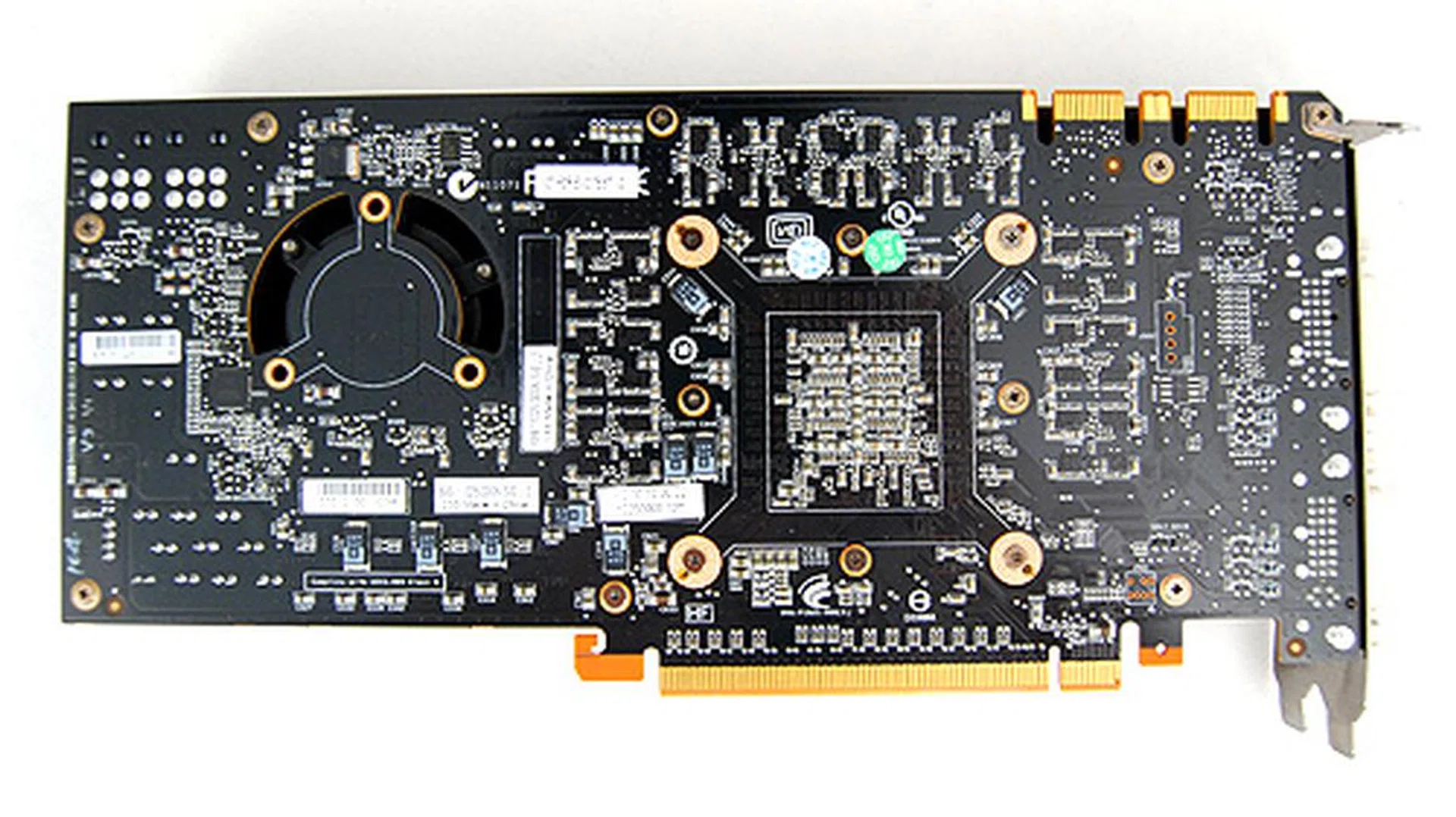 Cut outs in the back of the card allows the cooler to draw more fresh air from its surroundings.