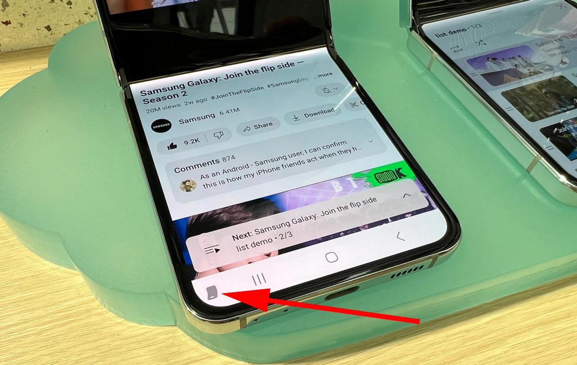 The button is tucked away in the lower left spot, which can be easy to miss at first.