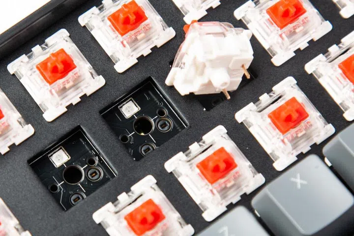 The K8 will have hot-swappable switches. (Image source: Keychron)