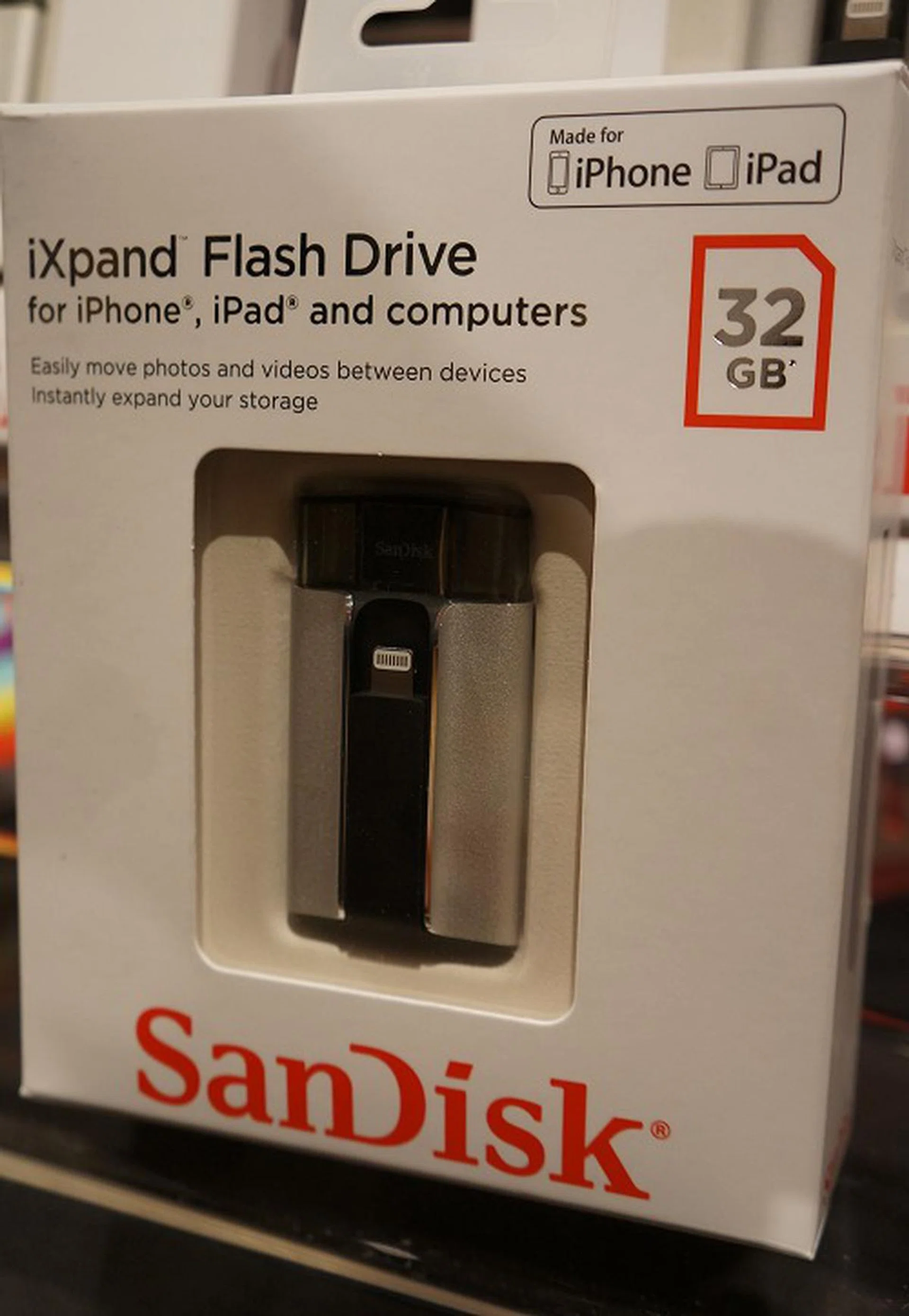 Finally, the leading removable storage solutions provider, SanDisk, has recently started selling a flash drive made for Apple devices using the Lightning connector.