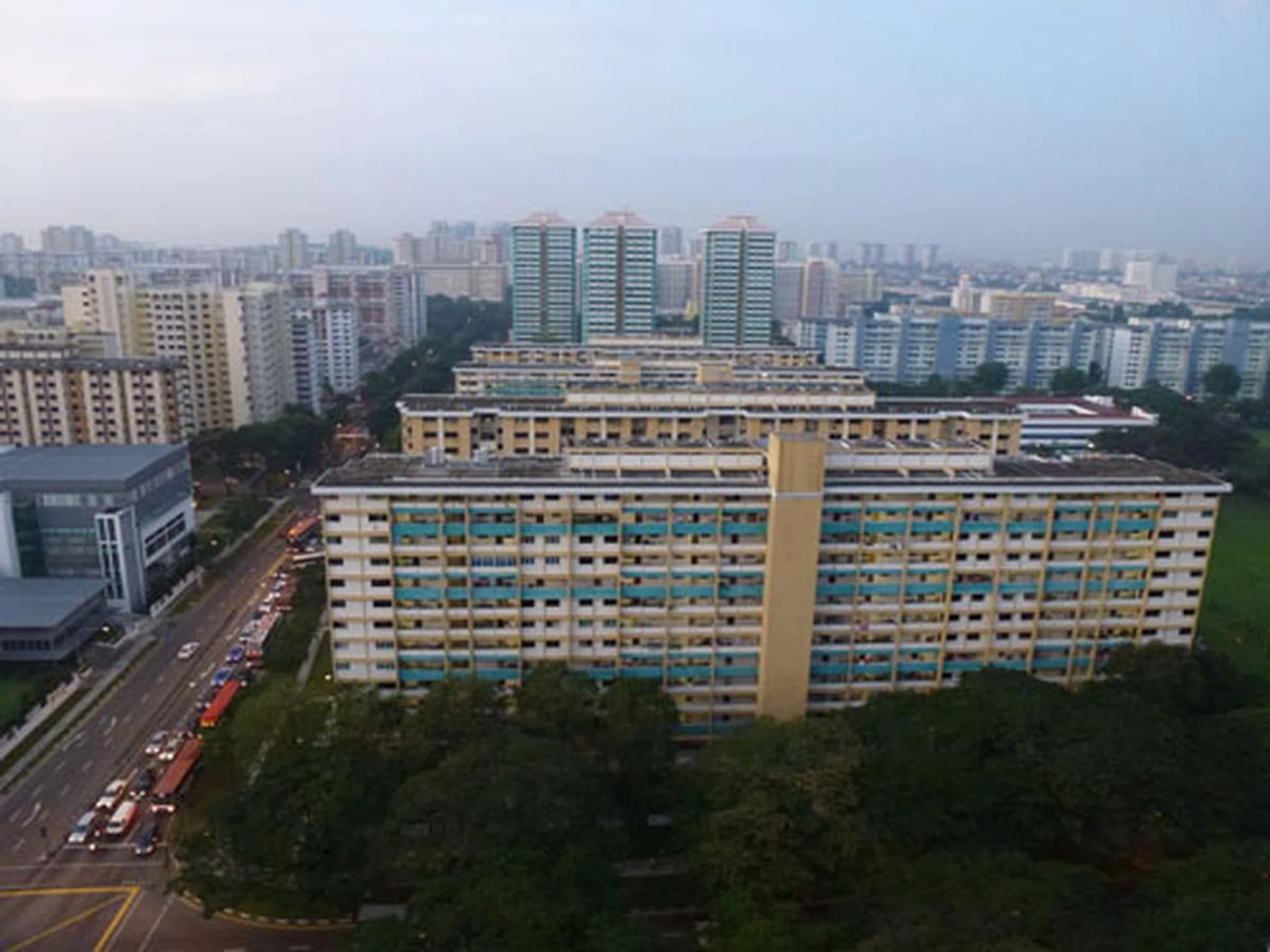 So just far does the 21x Intelligent Zoom let you go? This was shot at the TZ20's widest focal length of 24mm. Now watch those tall flats in the middle background.